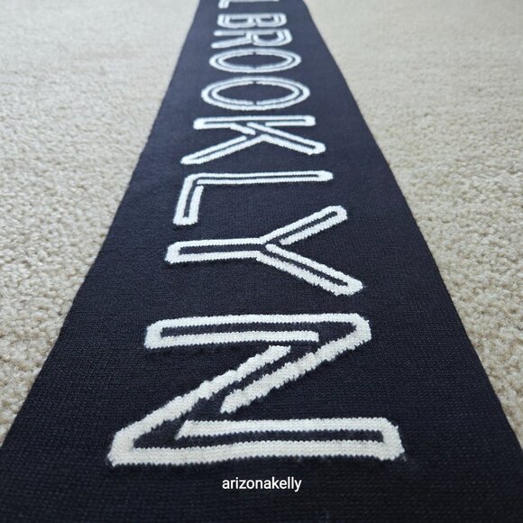 RARE kate spade NO SLEEP TILL BROOKLYN Wool Knit Scarf Beastie Boys Collectible - Picture 9 of 15